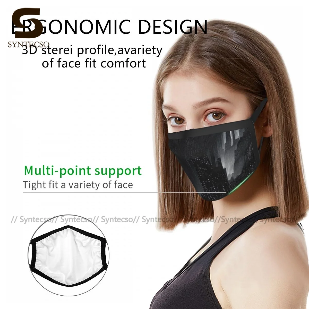 

Gotham Face Mouth Mask Unisex Breathe Easy Fantasy Polyester Swag Facial Mask