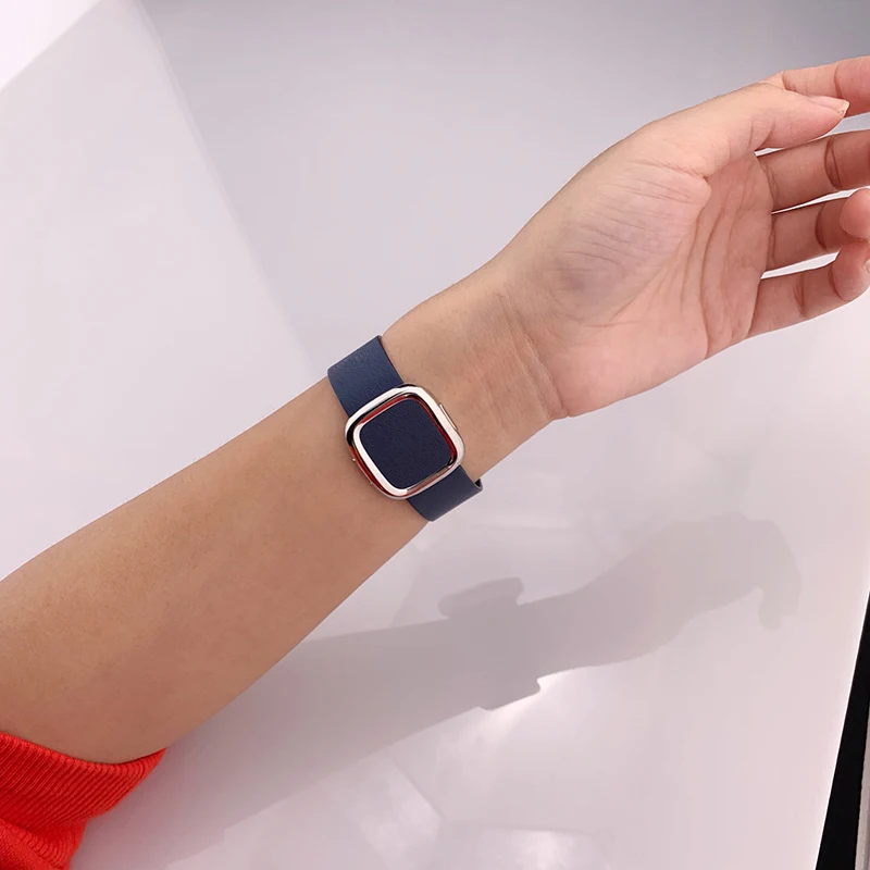 Кожаный ремешок современный стиль для наручных часов Apple watch 5 4 полосным 44 40 мм