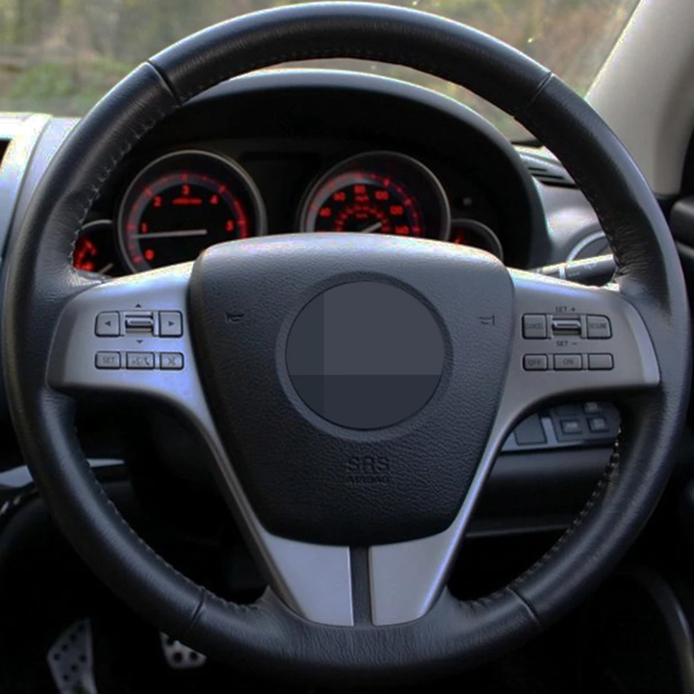 Сделай Сам сшитая вручную черная Удобная искусственная кожа фотосессия для Mazda 6