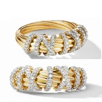 fashion yellow gold color rings size 6 10 elegant jewelry women wedding party gift