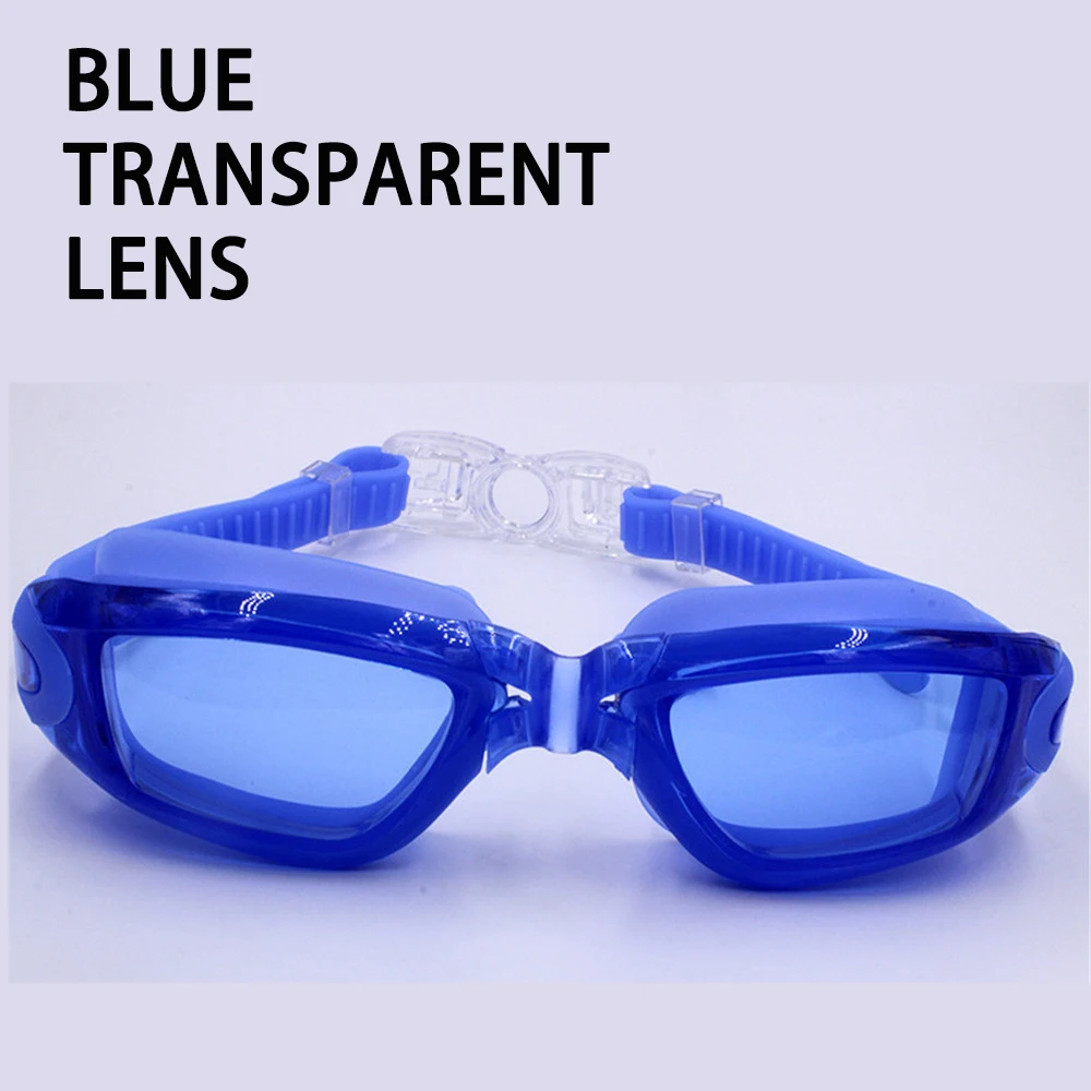 Blue Transparent Профессиональные плавательные очки близорукость Мужчины Женщины Анти-туман водонепроницаемый силиконовый Арена бассейн плавательные очки диоптрий спортивные очки - Цвет: Blue Transparent