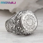 MEIYU древний греческий пятиконечная звезда астрономическое кольцо на палец металлическое геометрическое широкое кольцо винтажное арабское турецкое этническое ювелирное изделие