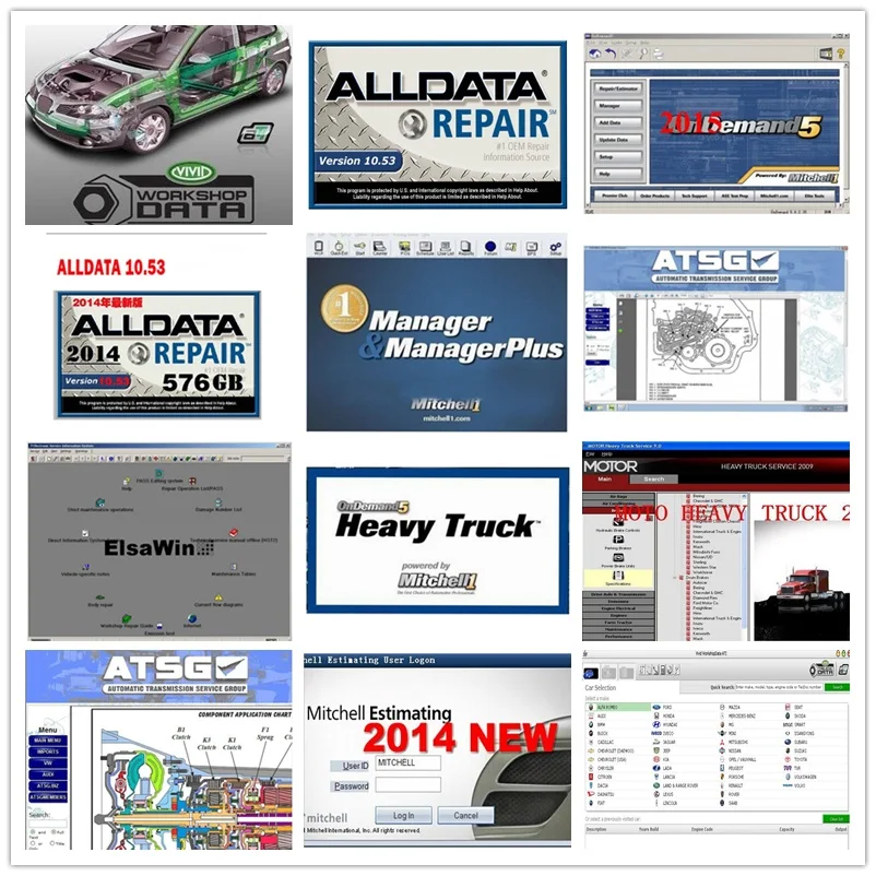 2021 Горячая Alldata10.53 Mit .. ell onde nd автосервис программное обеспечение все данные + м chell