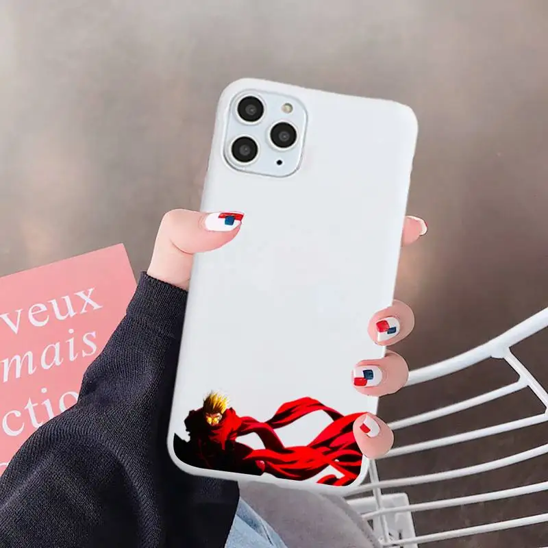 

TriGun Stampede Wolfwood Phone Case White Candy Color for iPhone 6 7 8 11 12 s mini pro X XS XR MAX Plus