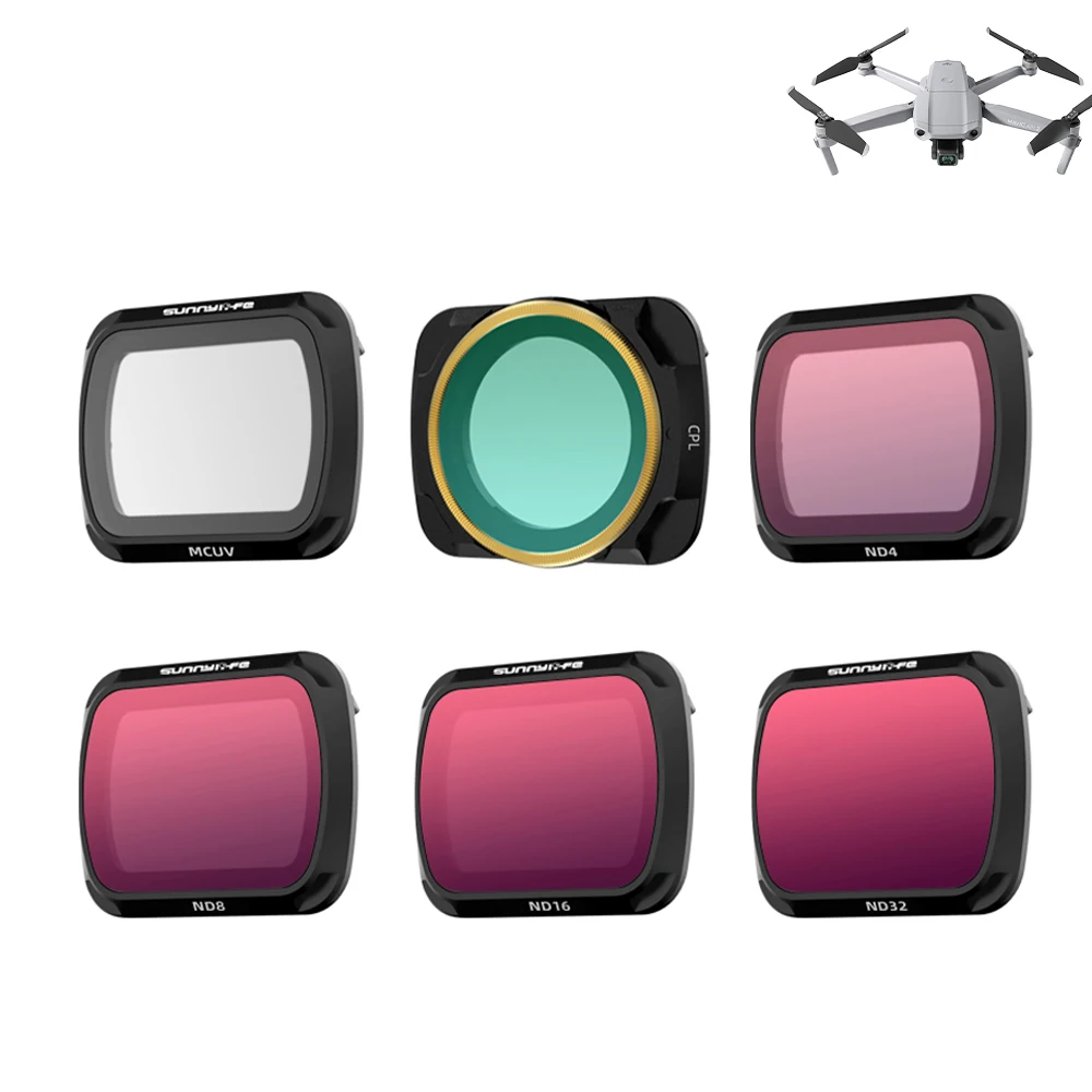 Набор фильтров для объектива DJI Mavic Air 2 Drone 6 шт. MCUV CPL ND4 ND8 ND16 ND32 комбинированные фильтры с многослойным покрытием объектив камеры