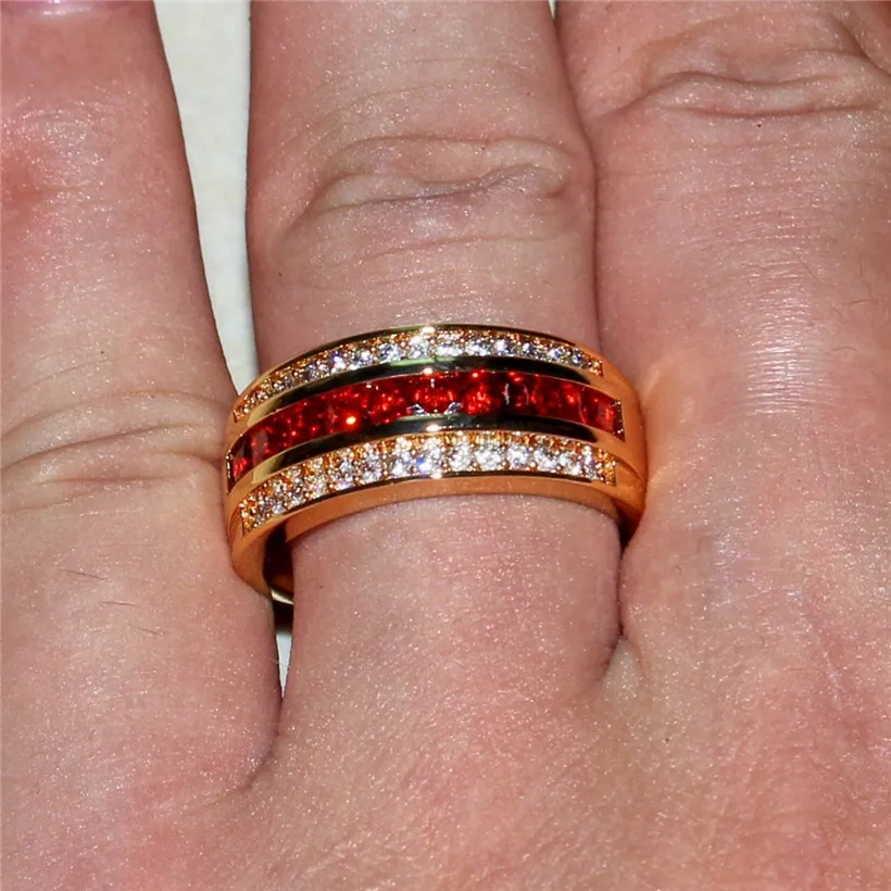 Роскошное обручальное кольцо для мужчин и женщин Ювелирное Украшение с