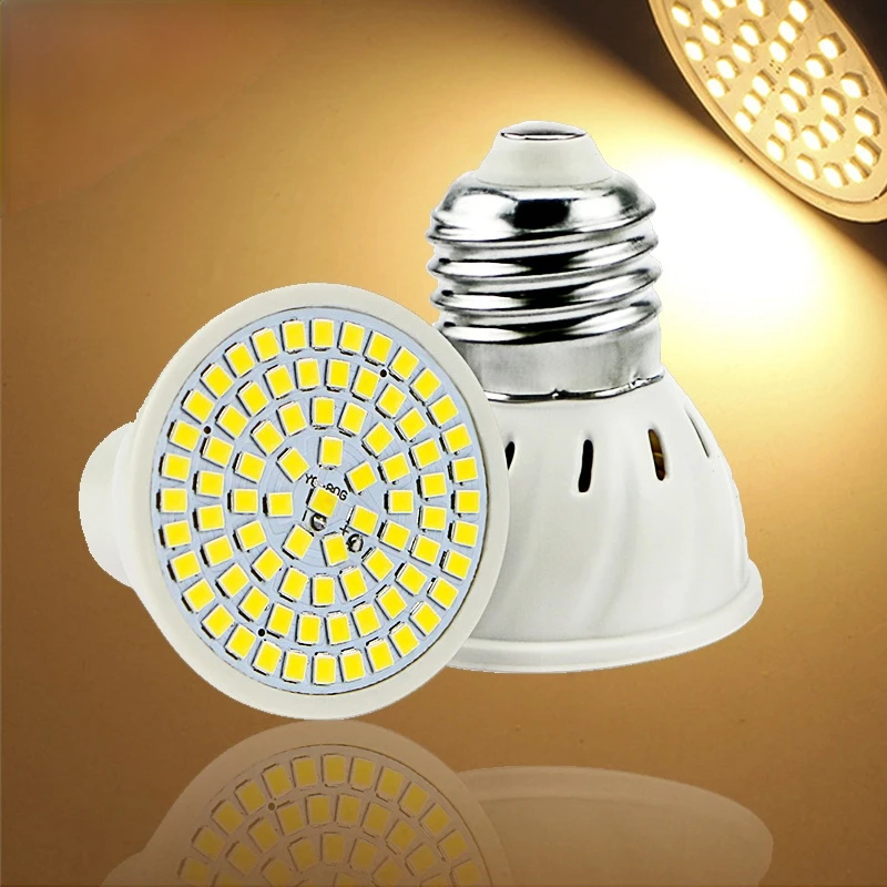

220V GU10 LED Spotlight MR16 Lamp GU5.3 Spot light Bulb E27 48 60 80leds lampara B22 bombillas led E14 gu 10 2835 Light 5W 7W 9W