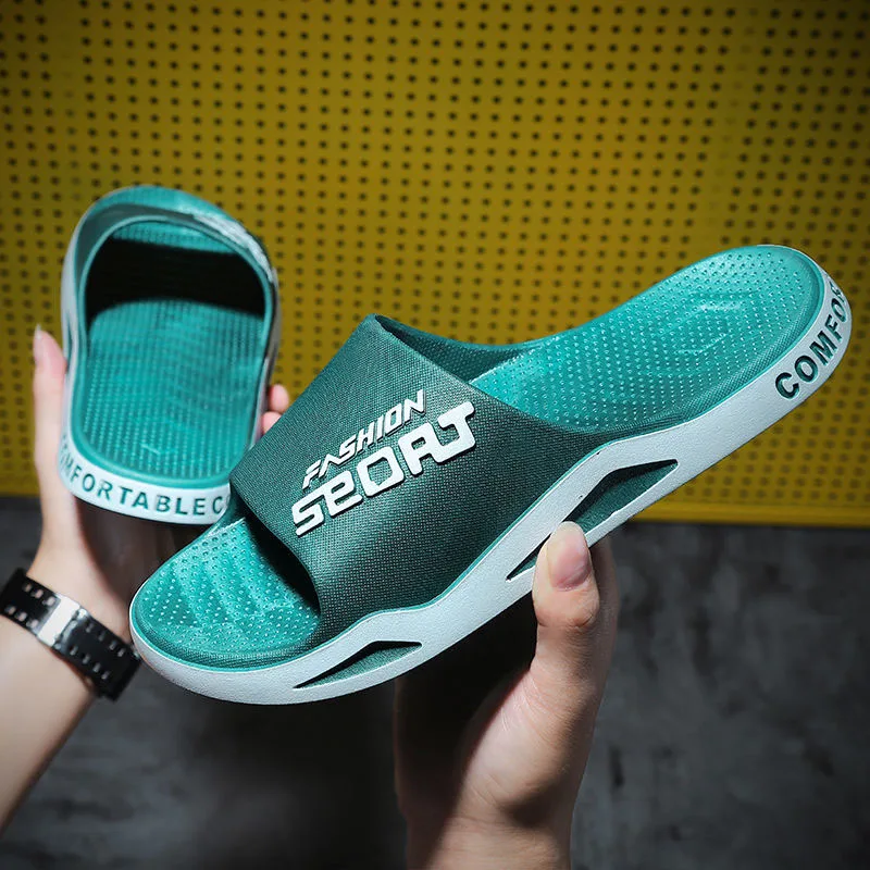 

2021 New Men's Slippers Sandals Designer Luxury Men Shoes Mens Outside Slipper Non-slip Home Thick Soled Word Cool Slipper