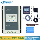 Контроллер солнечной батареи EPever Tracer2210AN, 20 А, 12 В, 24 В, регулятор MPPT с дисплеем MT50, USB-кабелем, датчиком температуры, Wi-Fi-коробкой