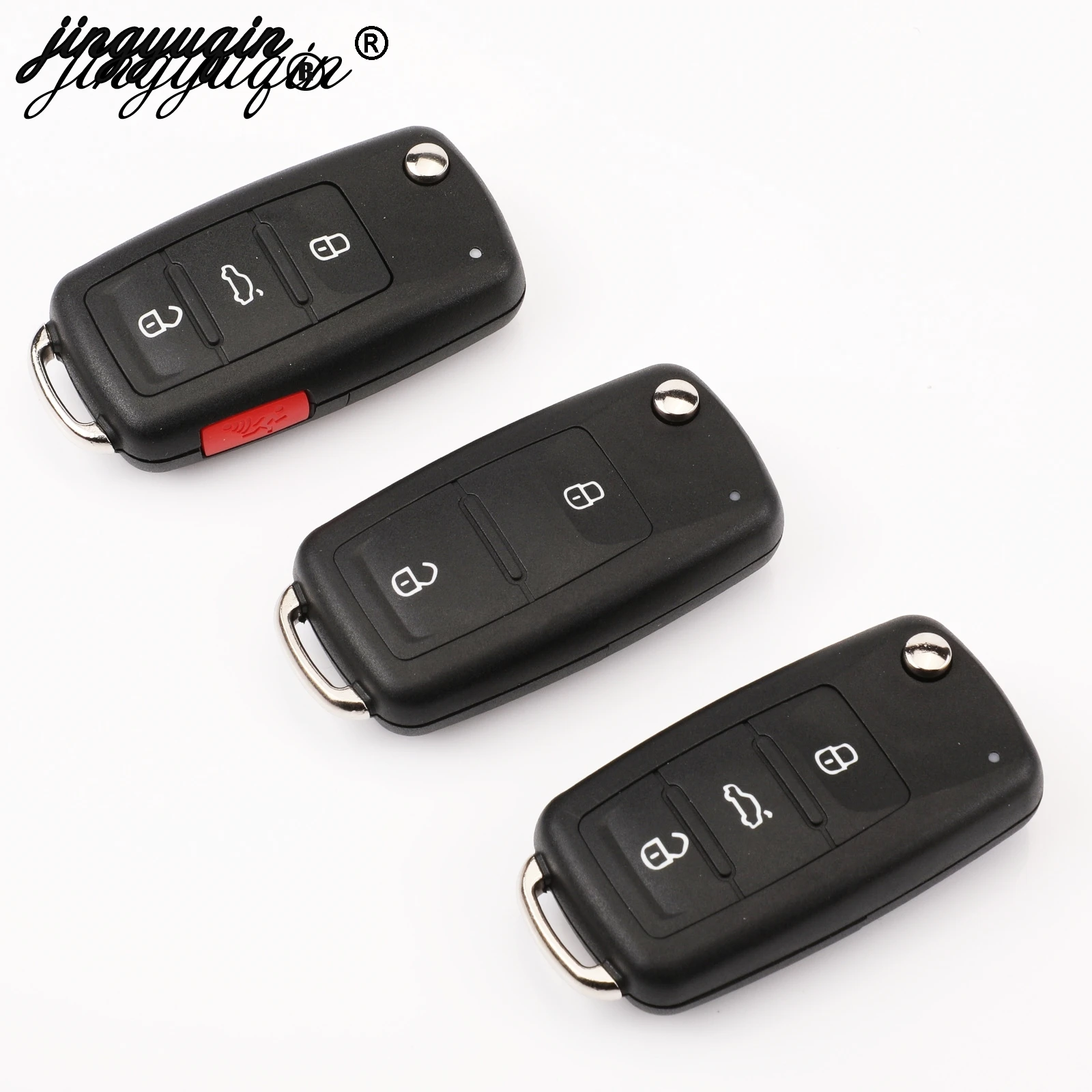 Складной дистанционный ключ jingyuqin 2/3/4 чехол брелок для VW polo Golf MK6 Tiguan Touareg 202AD 202Q