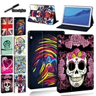 Чехол для планшета Huawei MediaPad T5 10 10,1T3 10 9,6M5M5 LiteT3 8,0 дюймов защитный чехол с рисунком + Бесплатный стилус