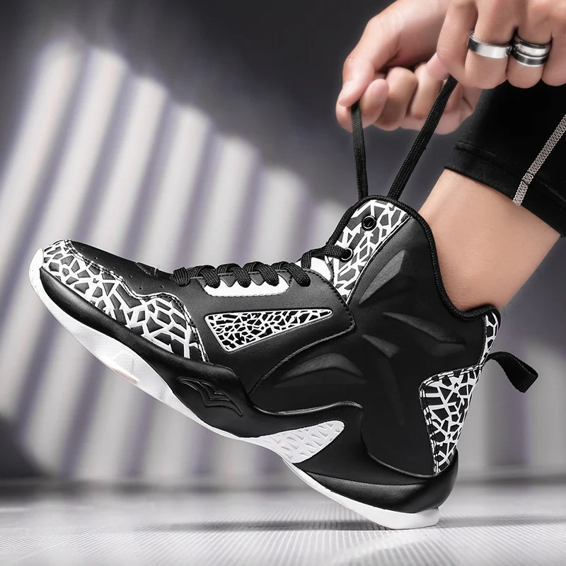 

Men's Basketball Shoes Breathable Cushioning Non-Slip Outdoor Sports Shoes Couple Unisex Training Athletic Basketball Sneakers