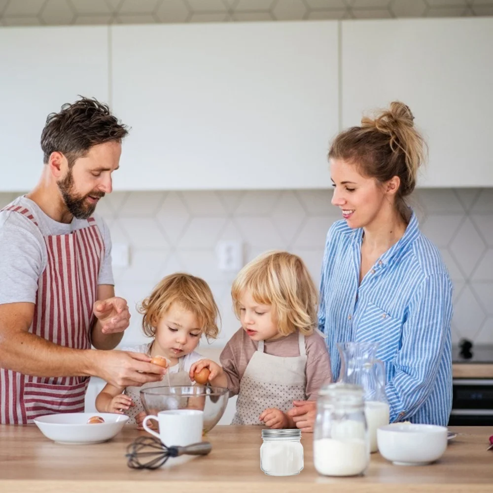 

6Pcs Glass Jam Honey Storage Jars Sealed Containers with Lids (Transparent)