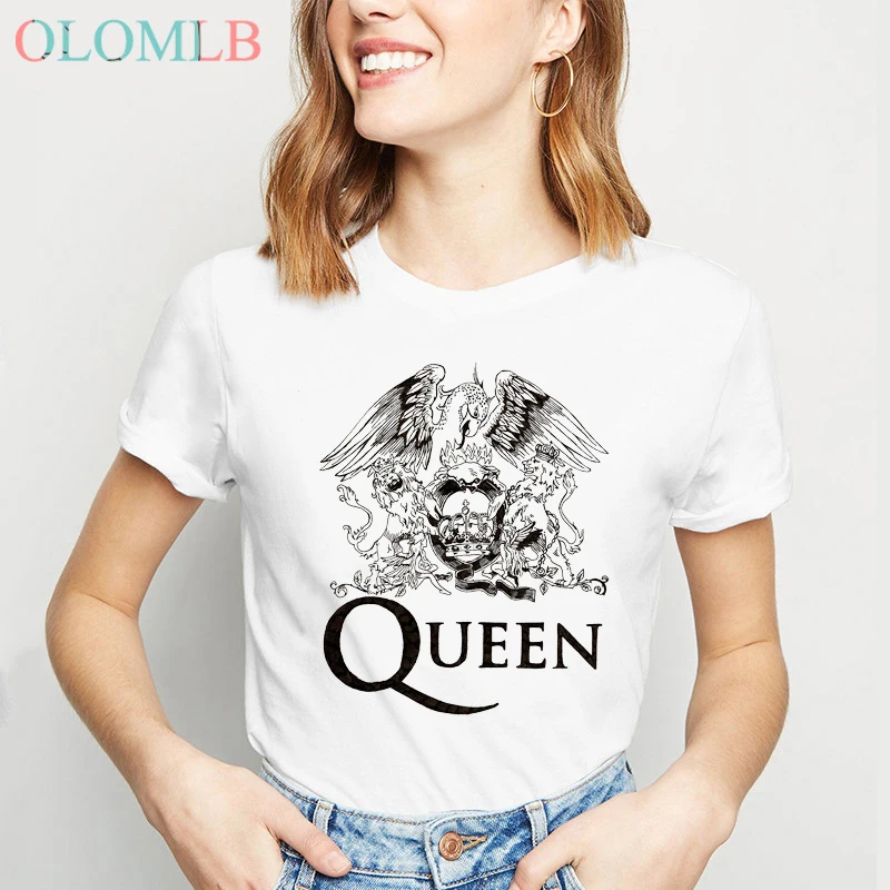 Фредди Меркьюри в queen Группа Футболка Для женщин в стиле хип-хоп рок футболка Hipster Повседневное футболки с забавным принтом femme уличная - Цвет: m920B