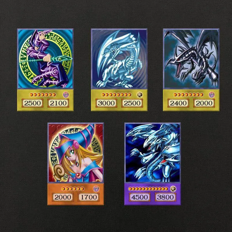 

5 pieces of Yu-Gi-Oh anime style card Blue Eyes Ultimate Dragon Obelisk Yugioh DM Classic Orica Proxy Card Childhood Memories