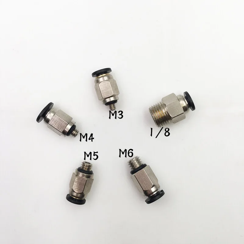 1 шт. миниатюрный Пневматический Быстрый разъем с резьбой проходной Разъем Pl