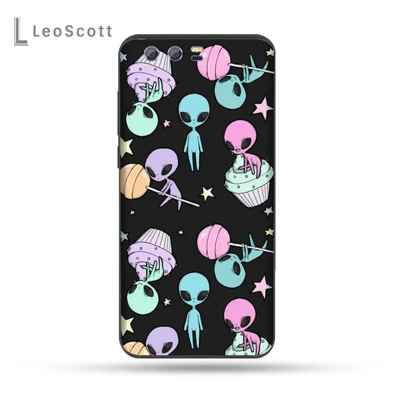 

Aesthetics Cute Cartoon Alien Phone Case For Huawei Honor view 7a5.45inch 7c5.7inch 8x 8a 8c 9 9x 10 20 10i 20i lite pro