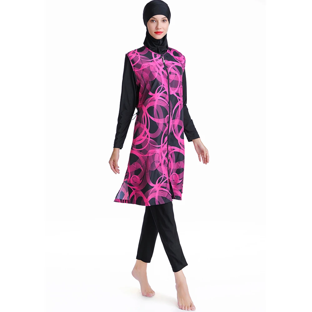 Размера плюс мусульманские Плавание одежда Для женщин скромный полное покрытие