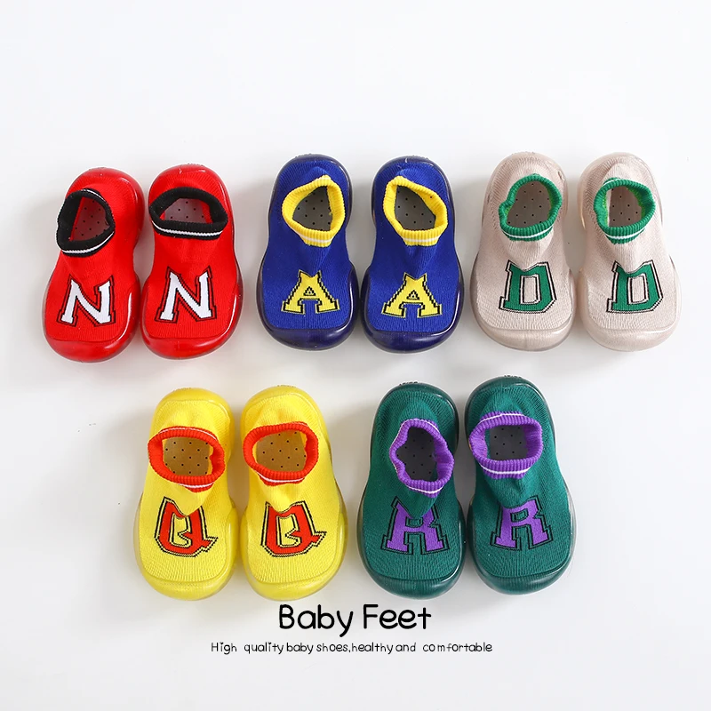 

baby boy socks shoes spring new arrival letter style baby Anti-slip floor shoes