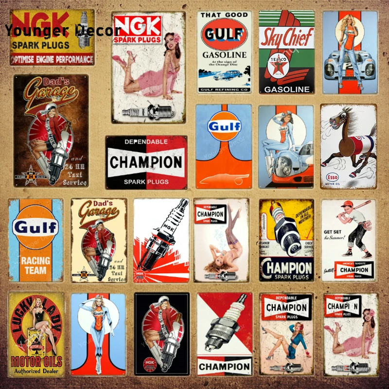 Этот хороший бензиновый свечи залива зажигания NGK винтажный Декор моторное масло