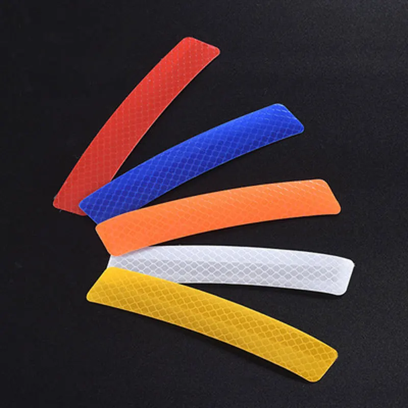 2pcs Fluorescent car reflective strips Decorative safety mark warning stickers decals for bike motorcycle auto Protective tape |