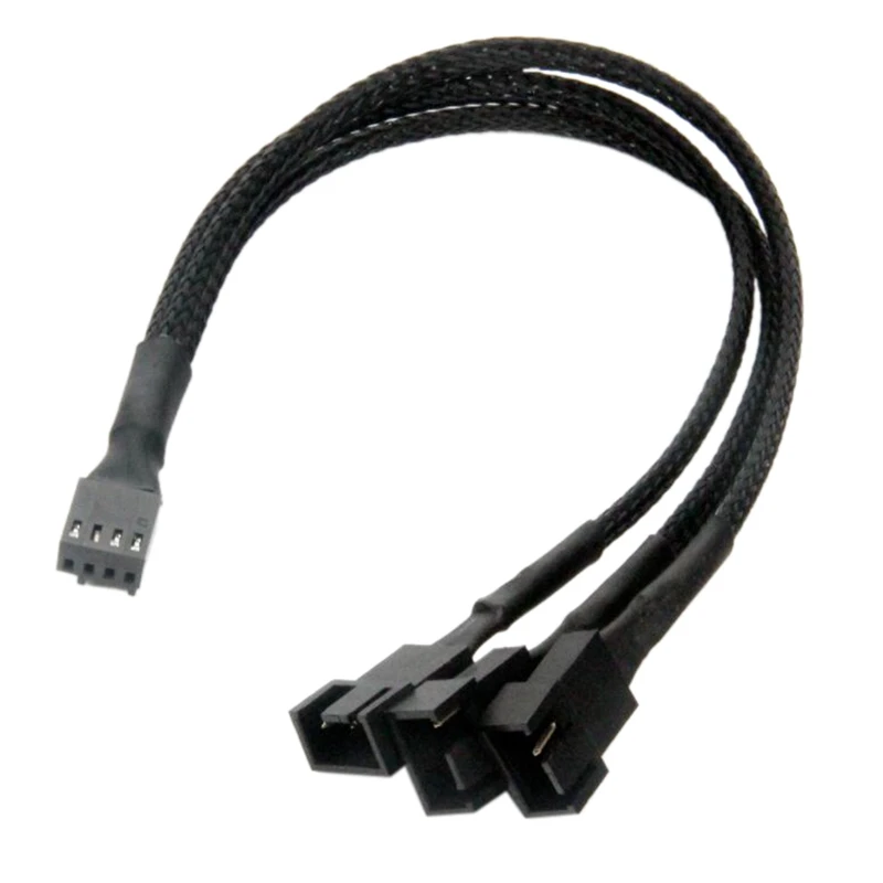 

Компьютерный 4-контактный удлинитель для вентилятора, кабель питания от 1 до 3 конвертеров для компьютера, чехол для компьютера ATX, 4-контактн...