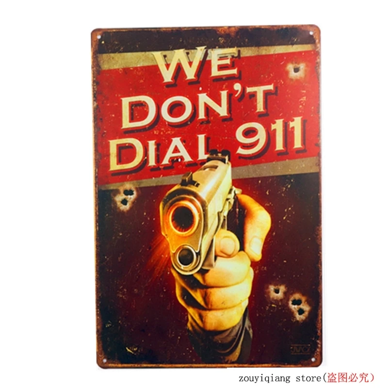 Нет лампы мы не набираем 911 ручной пистолет розничный магазин деловой жестяной
