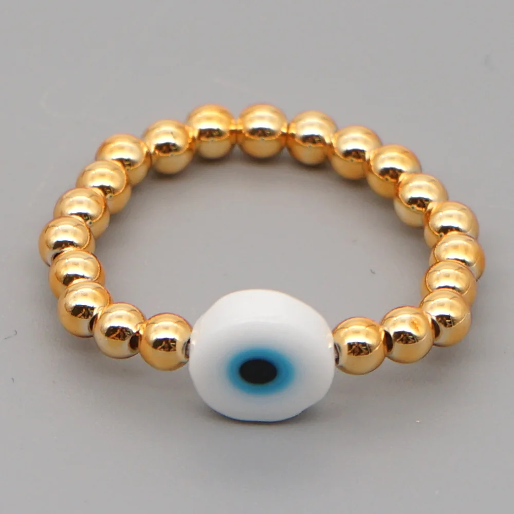 Go2Boho кольца для женщин сглаза эластичное кольцо на палец золотого цвета Anillos