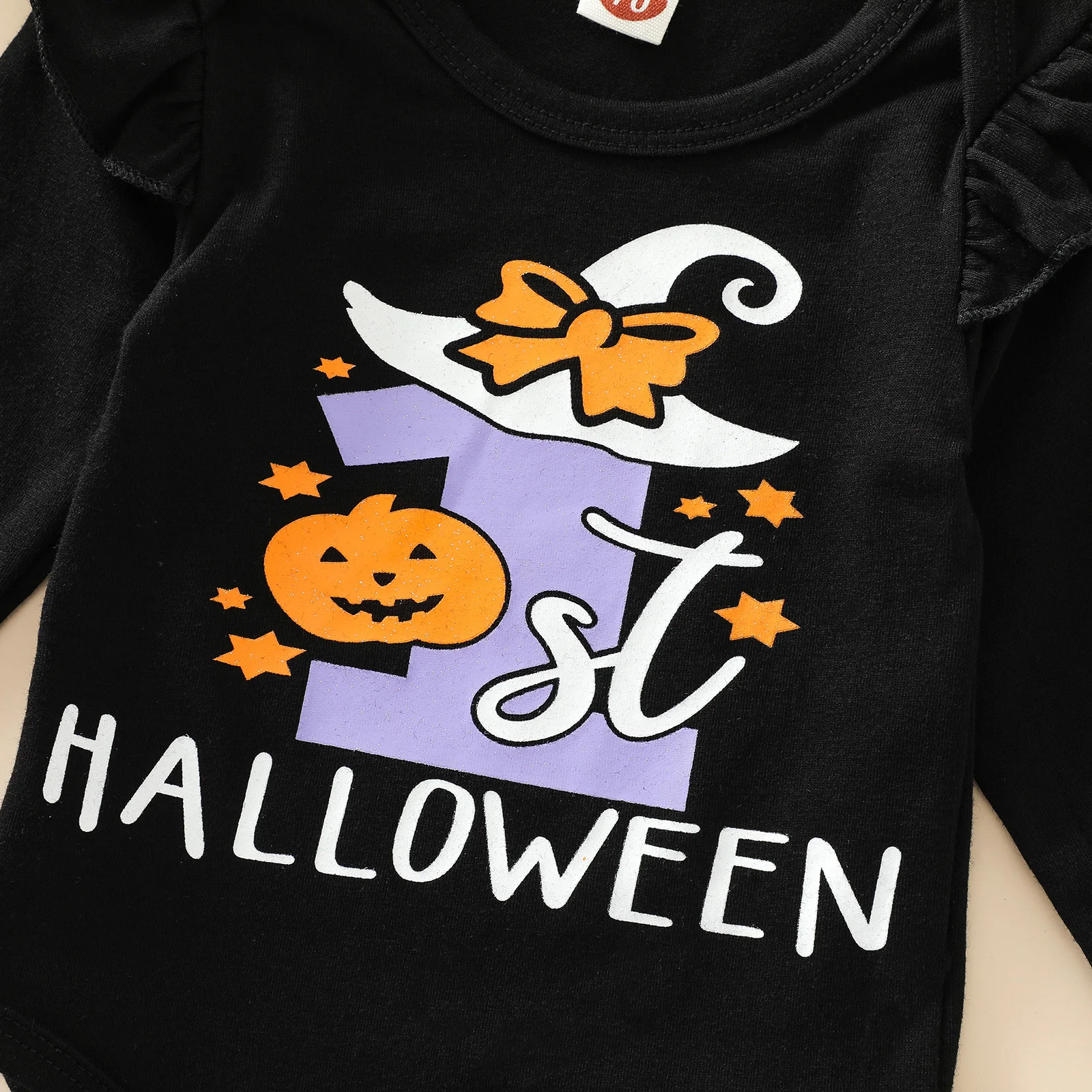 

2021 Toddler Baby Girl'S Halloween /Thanksgiving Clothes Sets Outfits long Sleeve Romper+Mesh Tutu Skirt+Headband Clothes Set