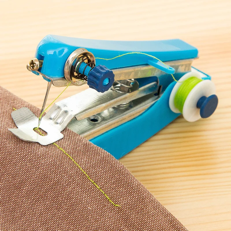 

1Pc Portable Mini Handheld Sewing Machine Simple Quick Clothes Useful Mending Machine Tools Cloth Fabric Need Lework Tool