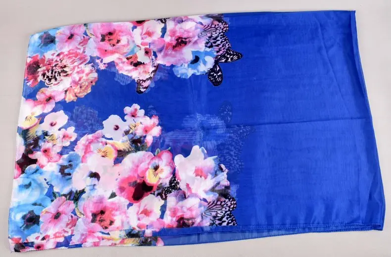 2020 200 см большой размер искусственная бабочка Шелковый квадратный хиджаб