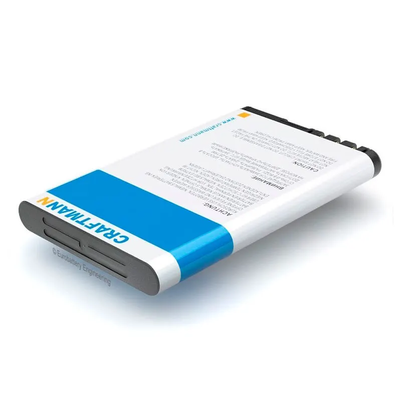 Аккумулятор Craftmann 1050mAh для Nokia 3720 CLASSIC/5220 XpressMusic/6303 CLASSIC/6730/C3-01/C5/C6-01 (BL6301/BL-5CT) - купить