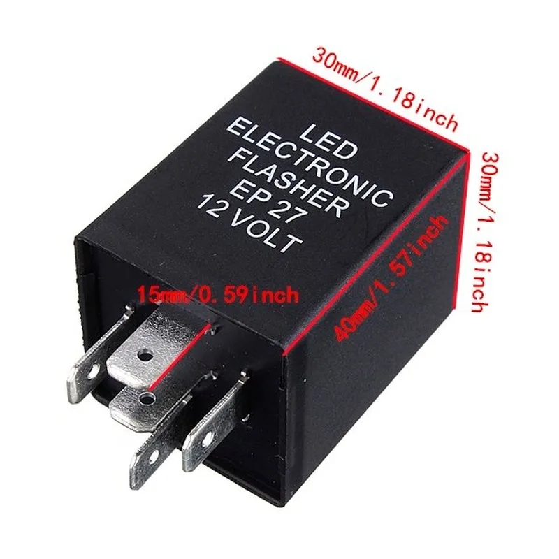 5 pins Universal 12V Car LED Flasher Relay EP27 Electronic Turn Signal Light Blinker Accessories | Автомобили и мотоциклы