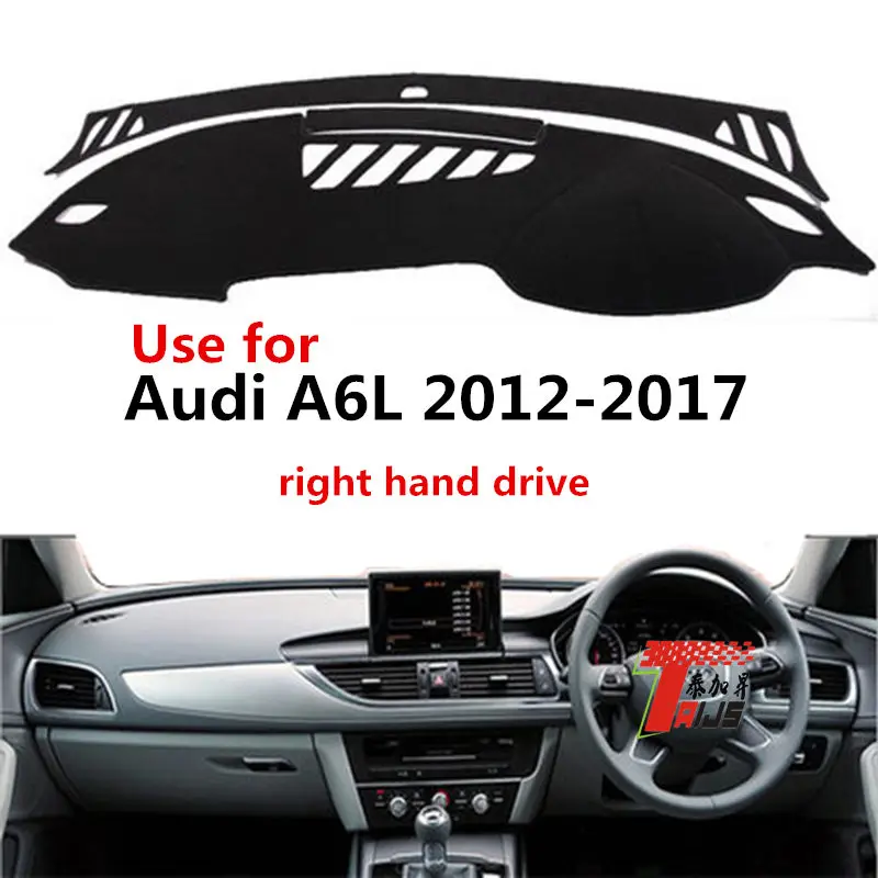 

Чехол Taijs для приборной панели автомобиля с правым рулем для Audi A6L 2012-2017, из полиэстера, с защитой от уф, коврик для приборной панели автомобил...