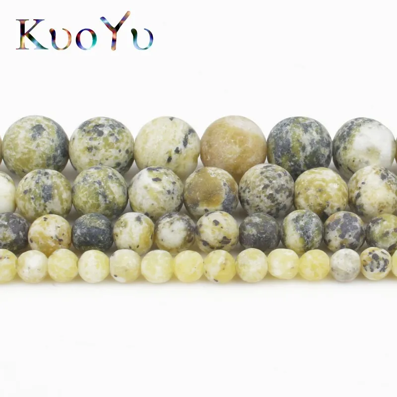 Натуральный камень желтый бирюза Howlite froster Матовый круглый свободный для