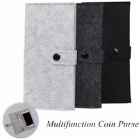 multifunction 3colors mobile phone bag card holder handbag felt long section coin purse