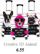 Мультфильм 3D стежка чемодан защитный чехол милые животные водонепроницаемый эластичный чехол для чемодана для 18-32 дюймов XL аксессуары для путешествий
