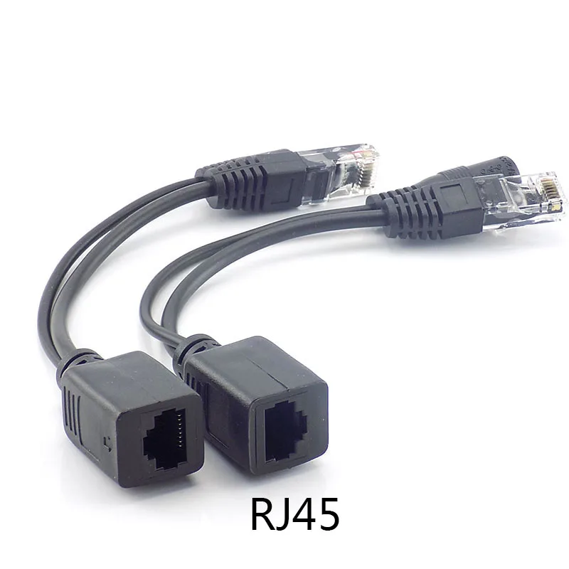 10Pair 12V Poe Adapter Cable Rj45 Splitter Injector Kit Power Supply cable Separator Combiner Cctv Accessories W17 | Безопасность и