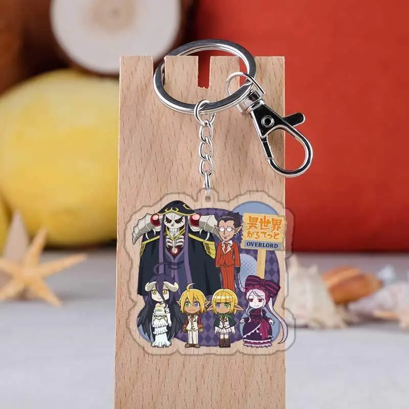 

Japanese Novel Overlord Albedo Acrylic Keychain Key Buckle Shalltear Bloodfallen Cocytus Double-Sided Transparent Pendant