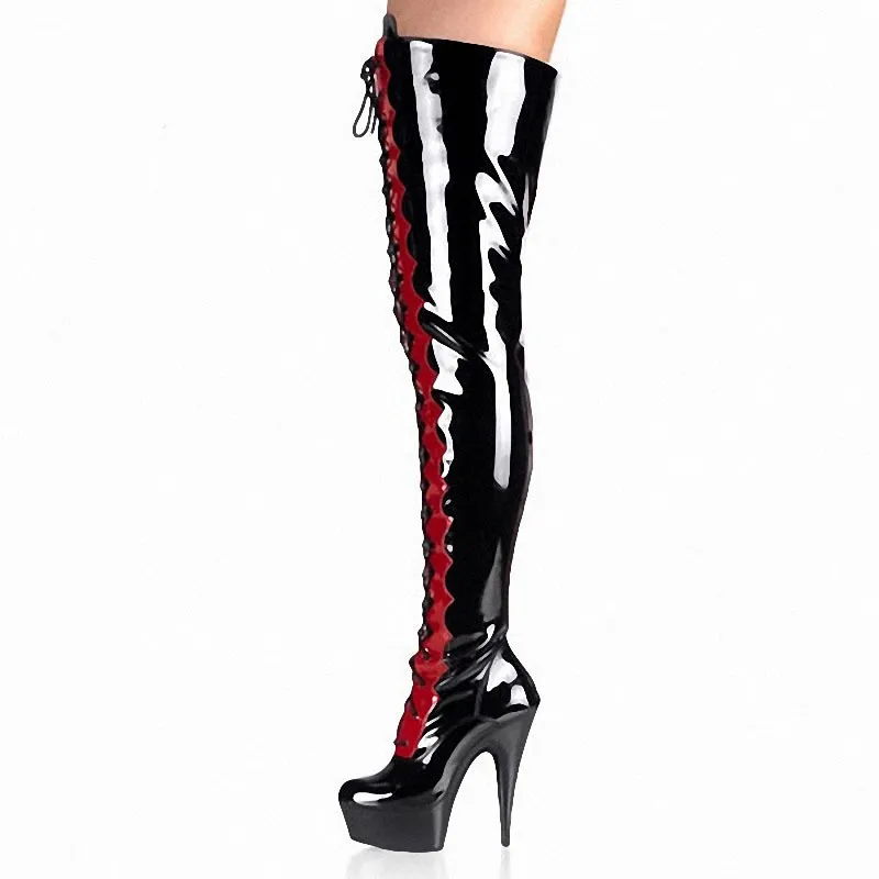 Новинка Обувь на платформе и высоком каблуке 15 см Тайваньские вечерние Сапоги