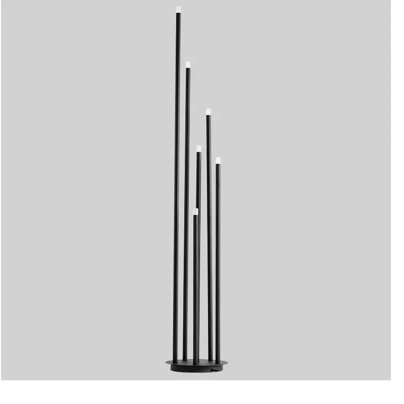 Современный Простой Личность Черный multi головки СВЕТОДИОДНЫЙ торшер ветка