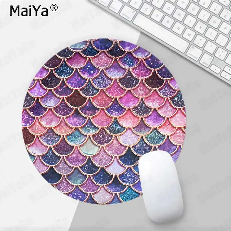MaiYa розовый и синий Модный Блестящий игровой коврик для мыши с русалочкой мягкие