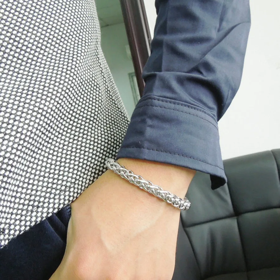 Мужской браслет-цепочка браслет из нержавеющей стали в стиле панк 2019 | Украшения