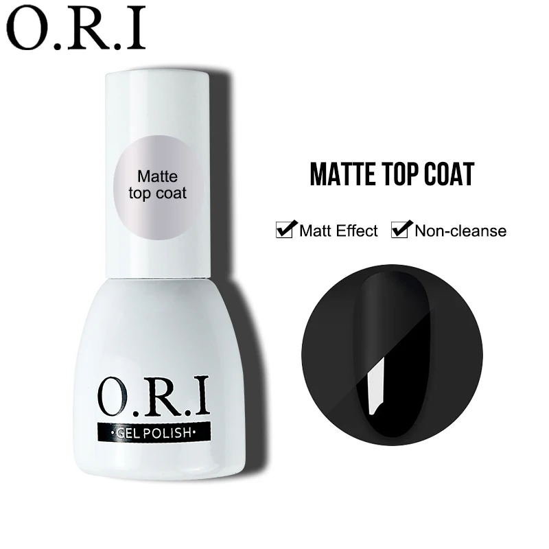 Matte Top Coat ORI основа и верхнее покрытие гель лак для ногтей 8 мл Прозрачный отмачиваемый УФ светодиодный Гель-лак для ногтей матовый топ базовый праймер - Цвет: Matte Top Coat