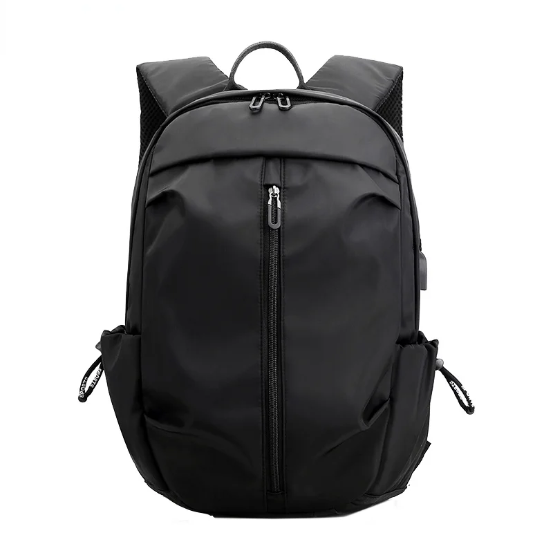

Backpack Men Nylon Waterproof Travel Bag New Simple Pure Color Leisure Light Fitness Male Bag Sports Bag Black Gray