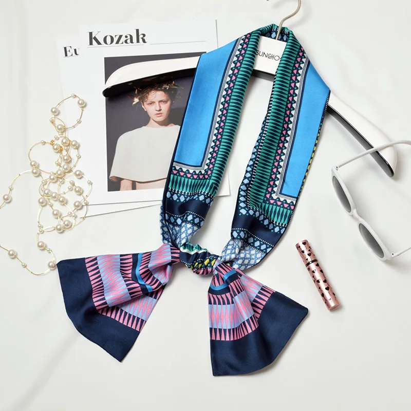 Корейская версия длинный шелковый шарф Женская Республика Корея Восточные