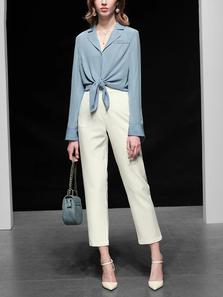 Весна лето 2020 дизайнерские Подиумные штаны женский костюм длинный рукав