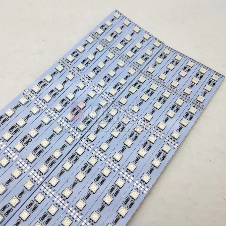 Фото 100 шт. 99 см DC12V SMD5050 Жесткая светодиодная лента 14.4W, белый/теплый белый/RGB, для подсветки шкафов, декоративная лампа-полоса №4
