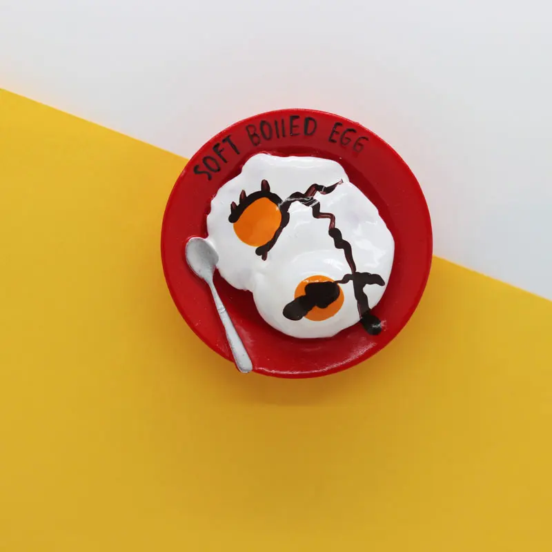 Магнит на холодильник модель еды блюдо яйцо хлеб Детская resion нежный Стерео