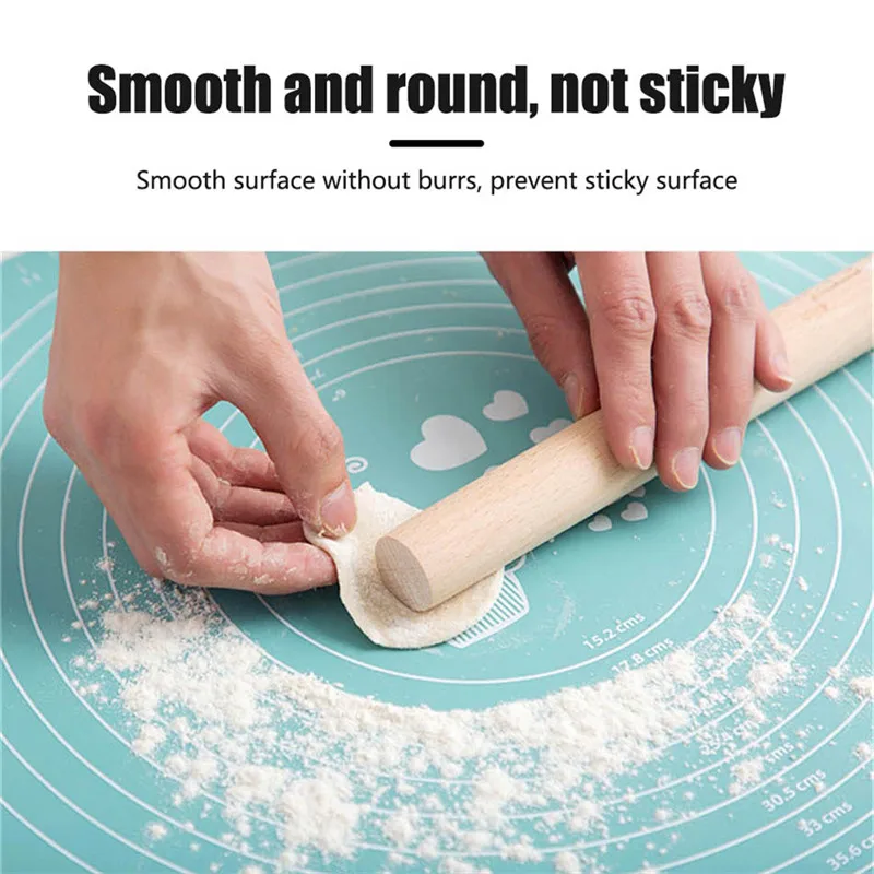 

NEW With scale Solid wood rolling stick Cake pie noodles rolling Pins Wooden sticks Decoration Dough Roller Baking kitchen tools